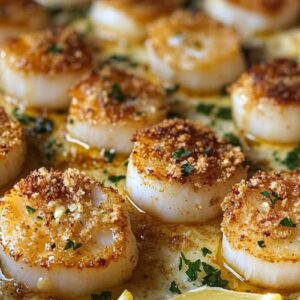 Garlic Butter Baked Scallops