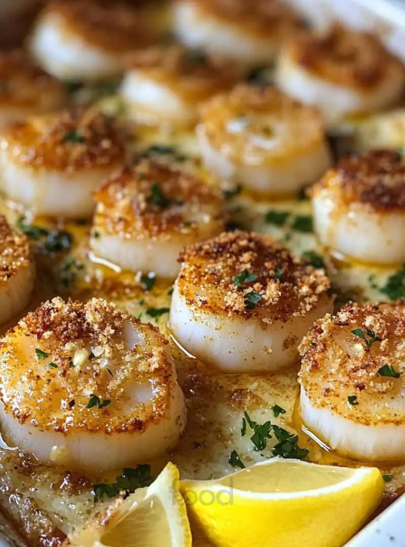 Garlic Butter Baked Scallops