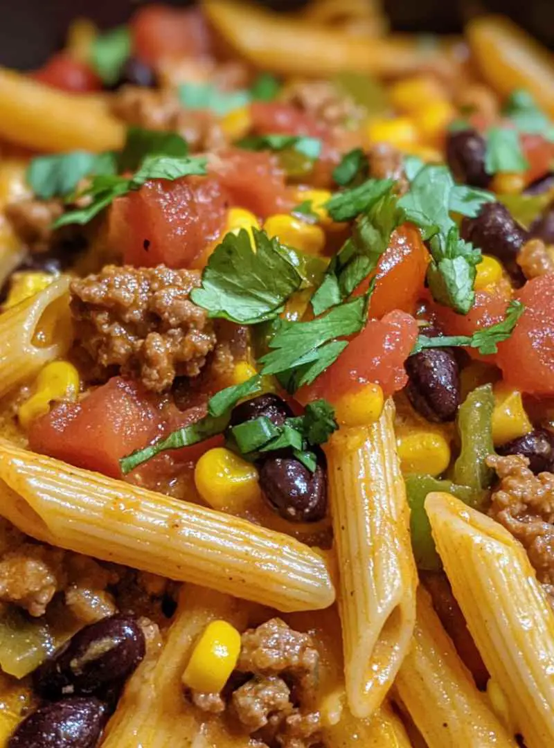 One Pot Beef Taco Pasta