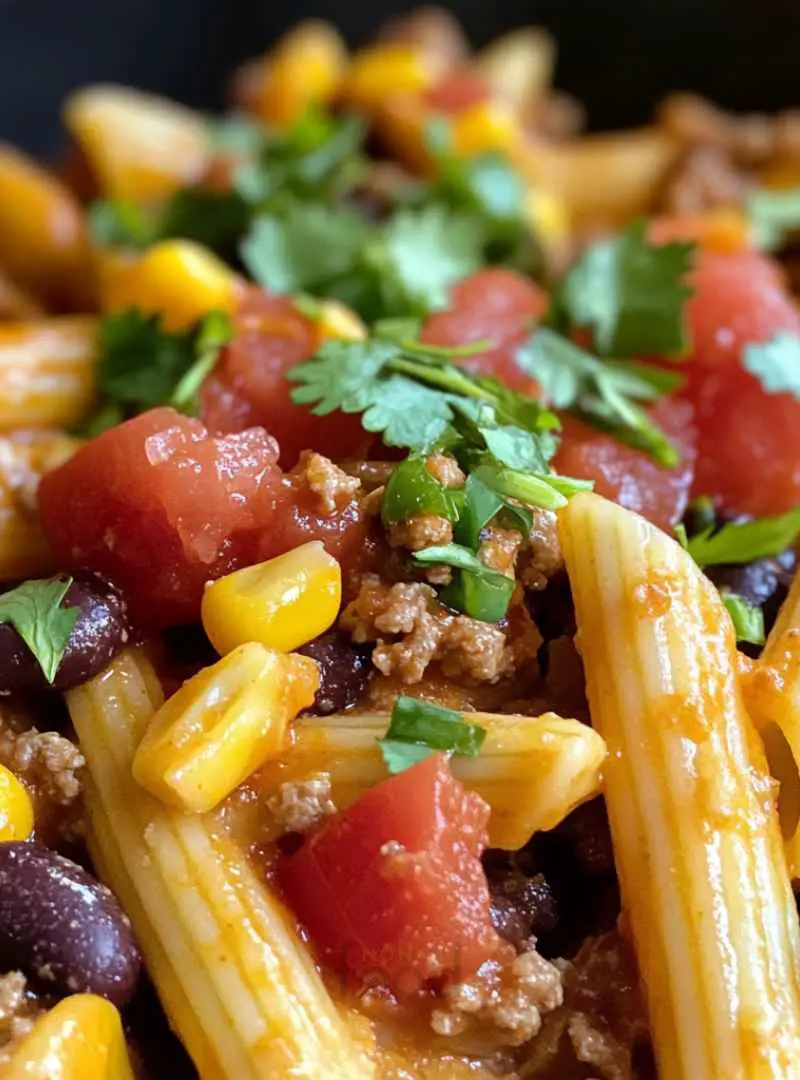 One Pot Beef Taco Pasta