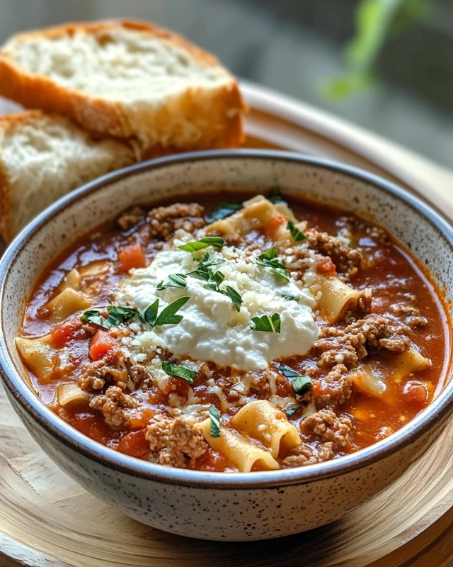 Crockpot Lasagna Soup