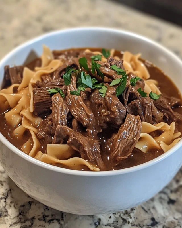 Crockpot Beef and Noodles