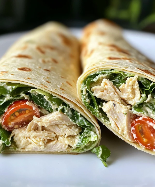 Chicken Caesar Salad Wraps