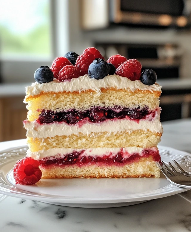 Berry Cake with a Light Vanilla