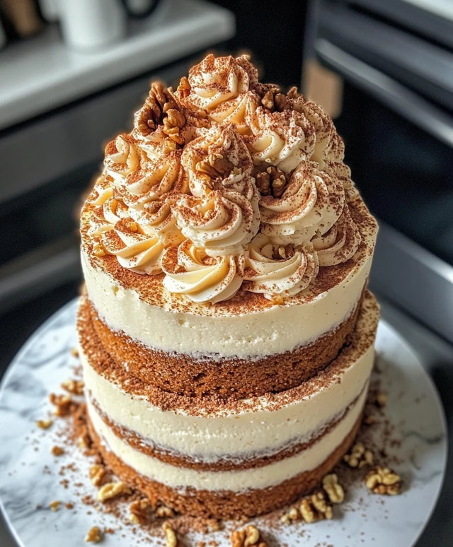 Moist Carrot Cake with Cinnamon Cream Cheese Frosting