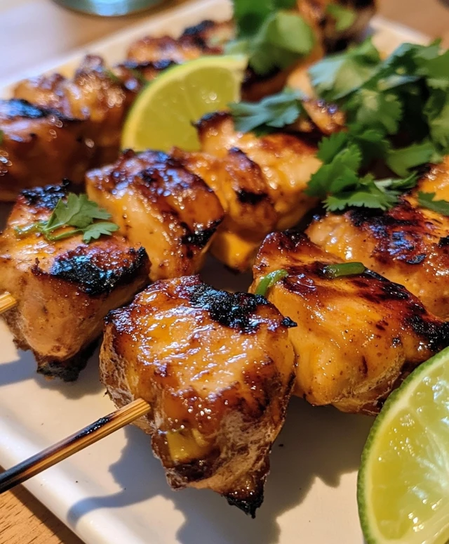 Mexican Chicken Skewers with Lime and Cilantro