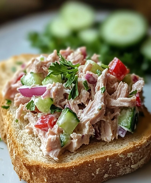 Tuna Salad with Greek Yogurt and Fresh Veggies