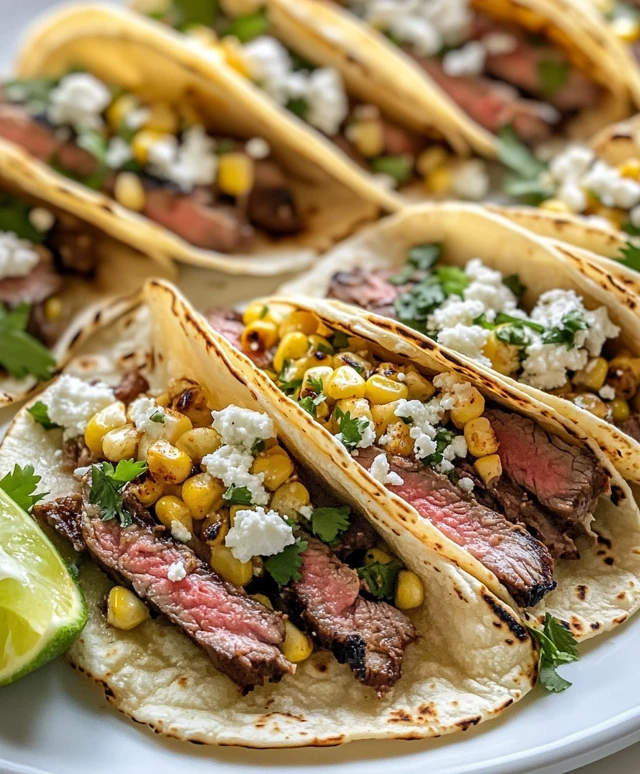 Steak Tacos with Creamy Mexican Street Corn