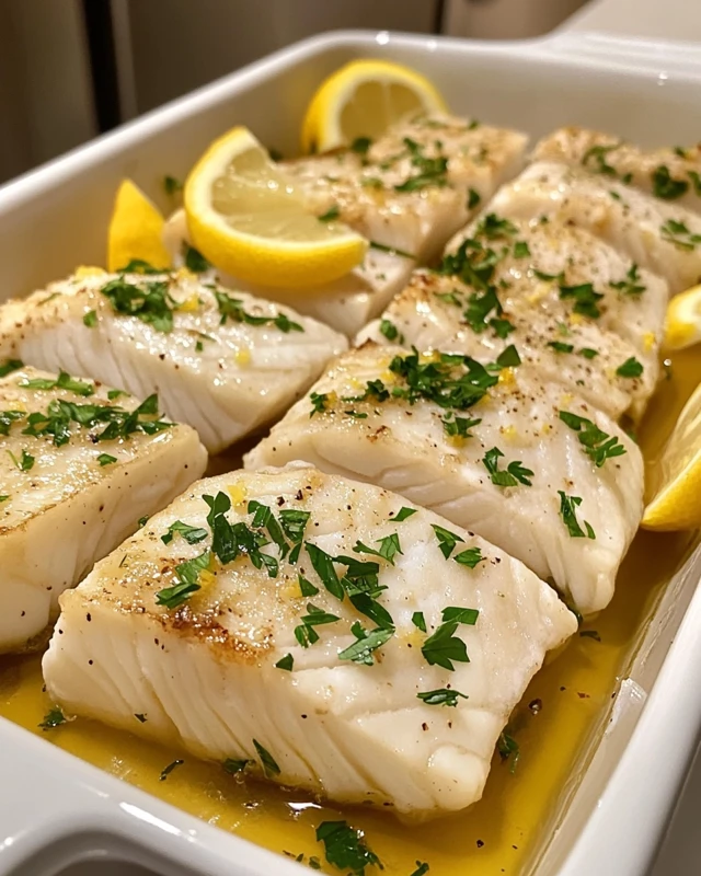 Delicious Baked Halibut with Lemon and Herbs