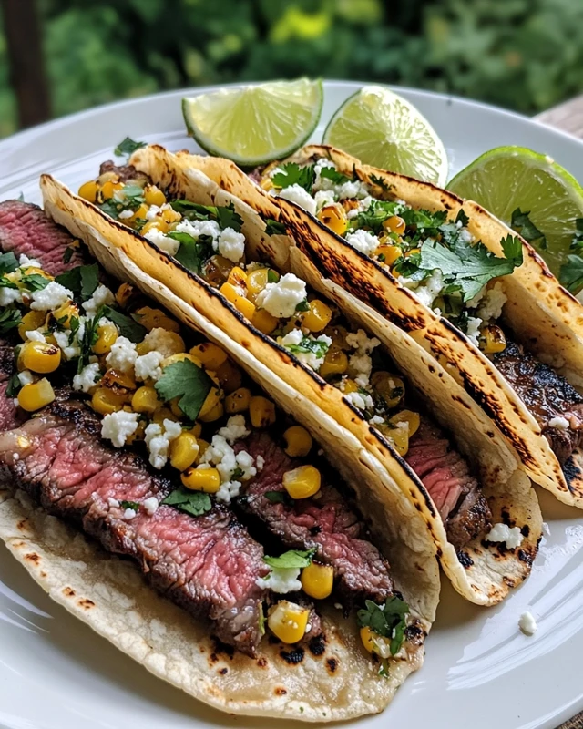 Grilled Steak Elote Tacos Recipe