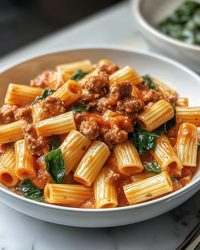 Creamy Sausage Rigatoni