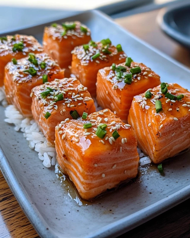 Garlic Salmon Bites