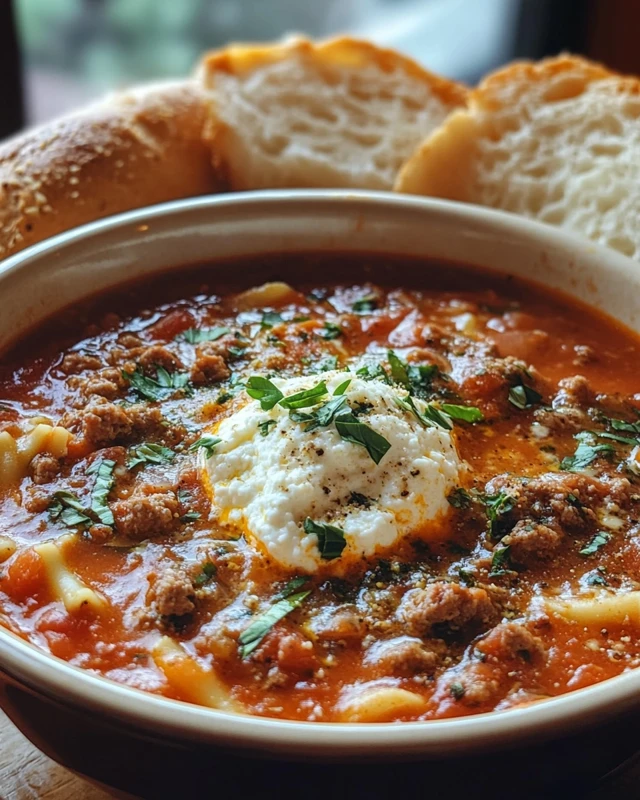 Crockpot Lasagna Soup