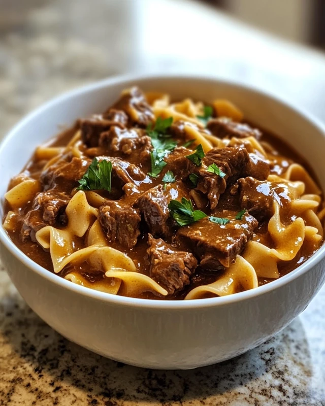 Crockpot Beef and Noodles