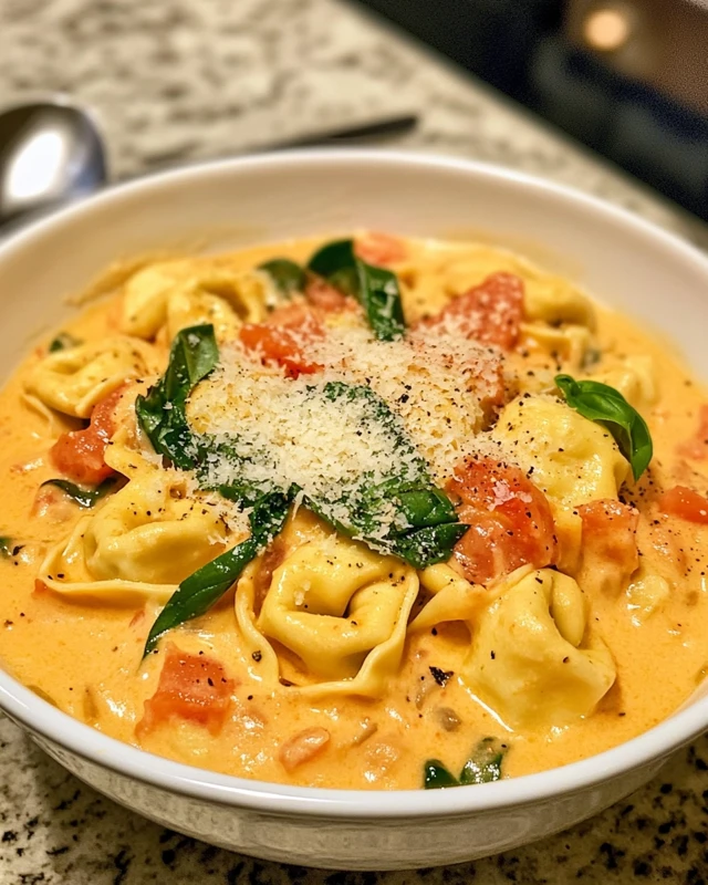 Crockpot Creamy Tortellini