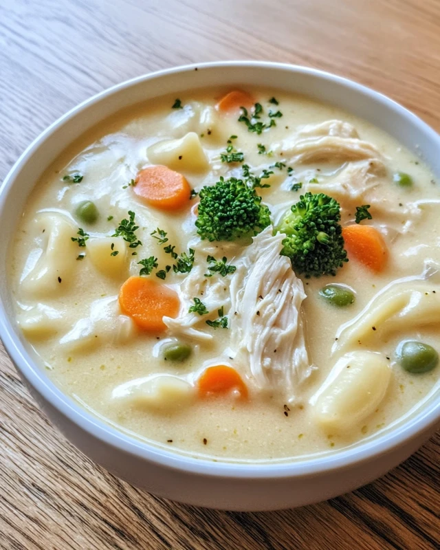 Crockpot Chicken Alfredo Soup