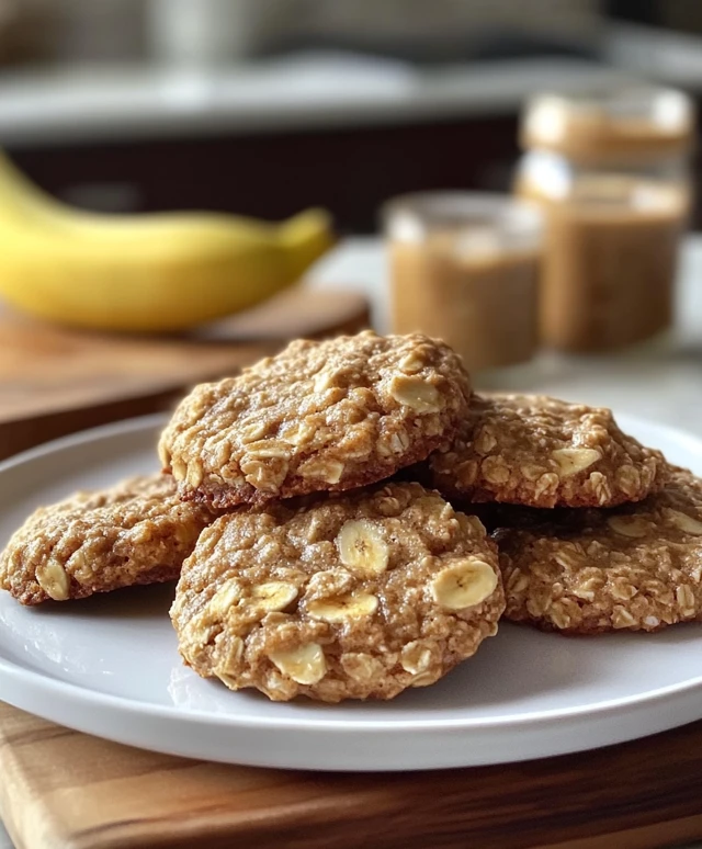 Soft Chewy Banana Oatmeal Cookies Recipe