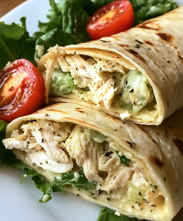 Chicken Caesar Salad Wraps