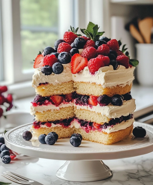 Berry Cake with a Light Vanilla