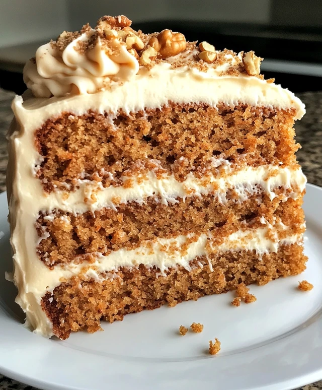 Moist Carrot Cake with Cinnamon Cream Cheese Frosting