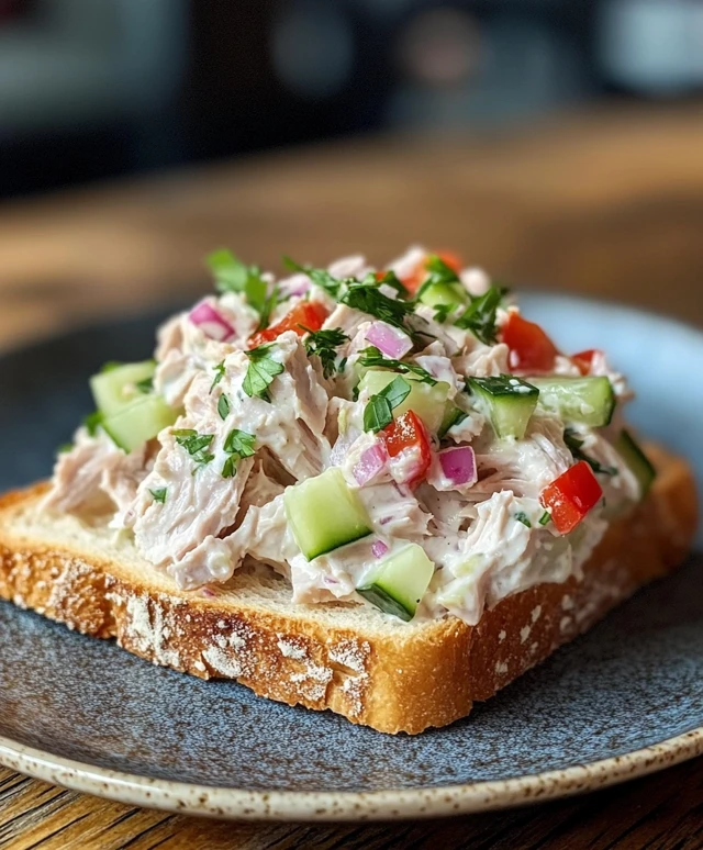 Tuna Salad with Greek Yogurt and Fresh Veggies