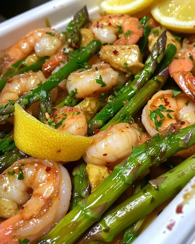 Lemon Garlic Shrimp and Asparagus