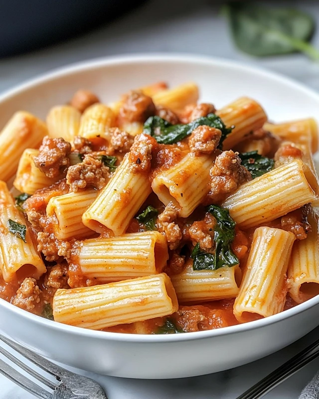 Creamy Sausage Rigatoni