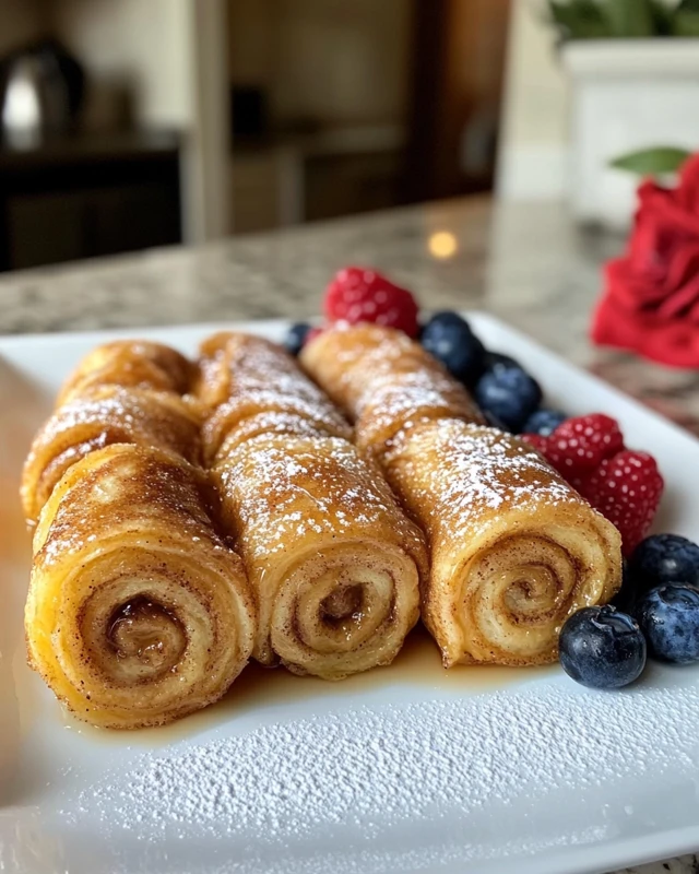 Cinnamon Roll French Toast Roll-Ups