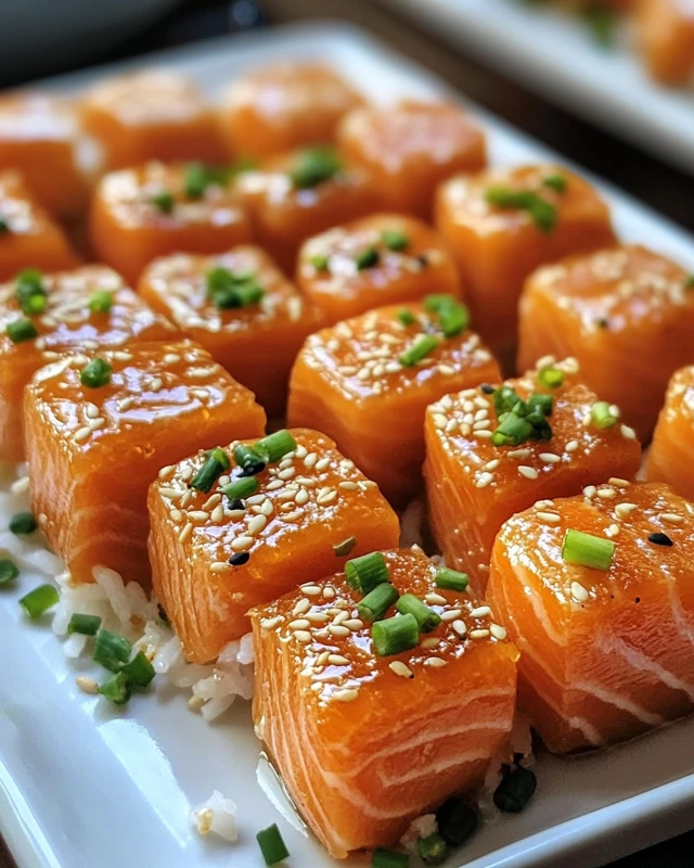 Garlic Salmon Bites