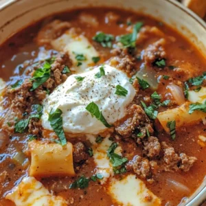 Crockpot Lasagna Soup