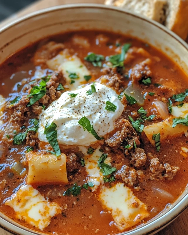 Crockpot Lasagna Soup