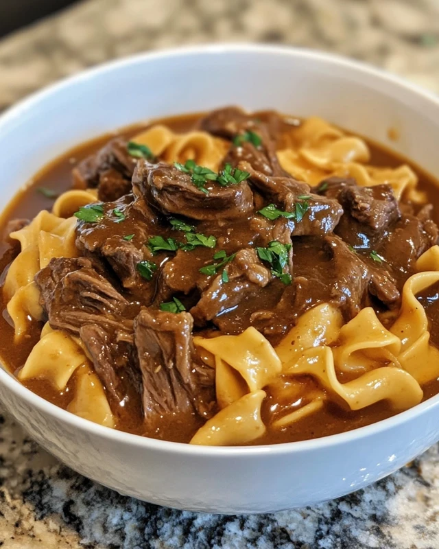 Crockpot Beef and Noodles