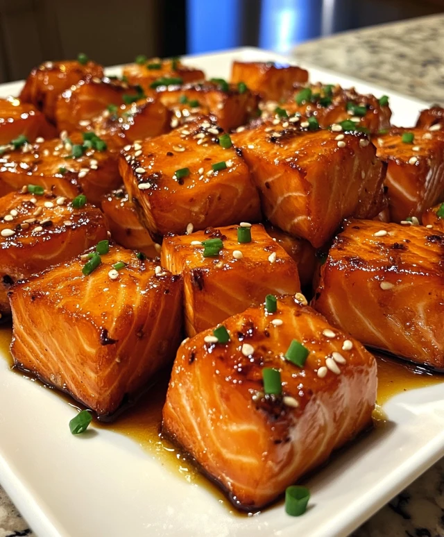 Crispy Honey Garlic Salmon Bites