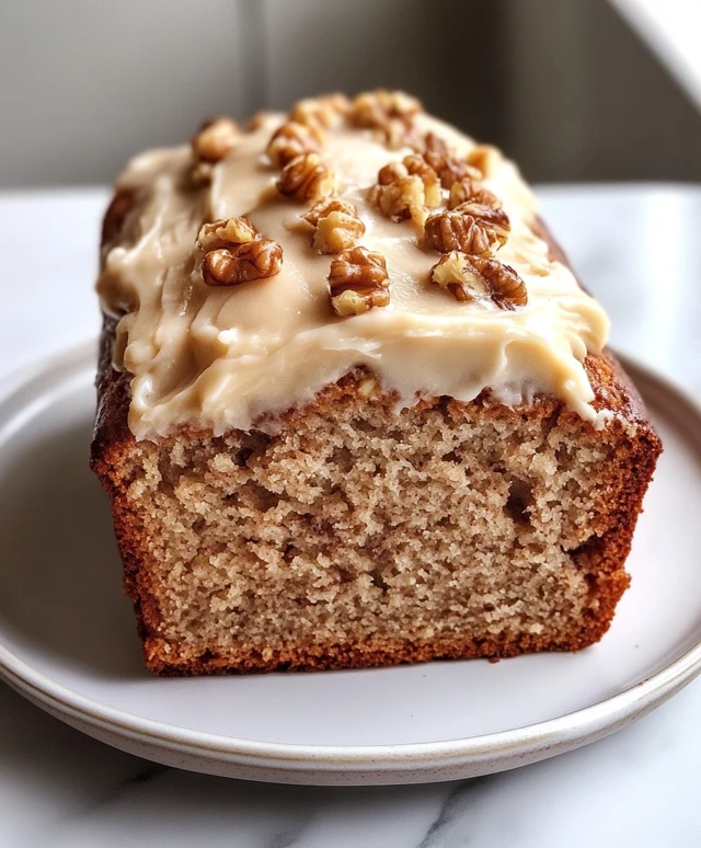 Moist Banana Bread with Walnuts and Cream Cheese Frosting