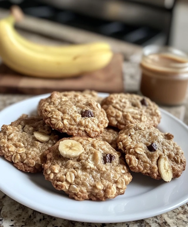 Soft Chewy Banana Oatmeal Cookies Recipe