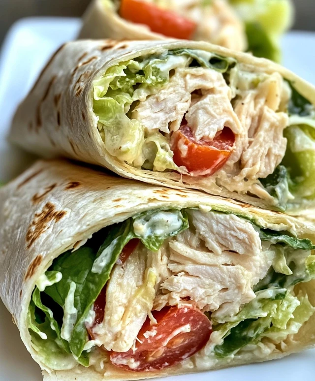 Chicken Caesar Salad Wraps