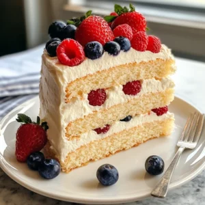 Berry Cake with a Light Vanilla