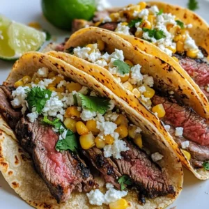 Steak Tacos with Creamy Mexican Street Corn