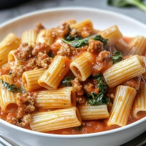 Creamy Sausage Rigatoni