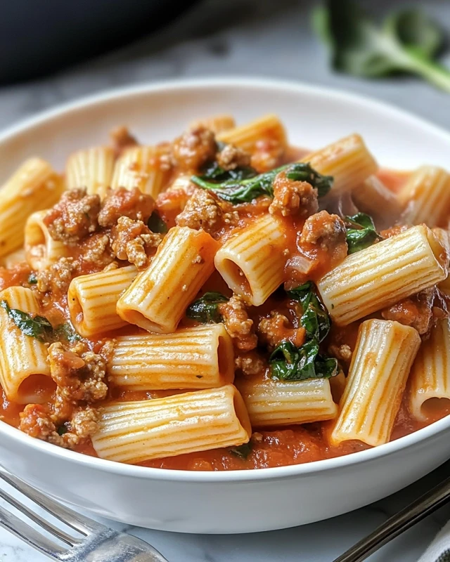 Creamy Sausage Rigatoni