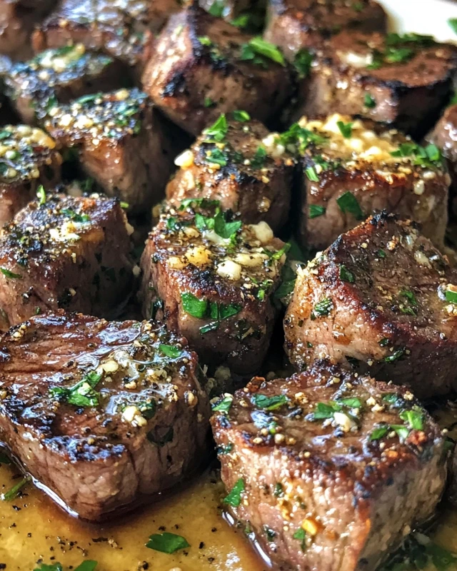 Butter Steak Bites with a Rich Parmesan Cream Sauce