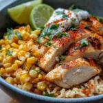 Street Corn Chicken Rice Bowl