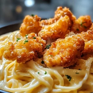 Garlic Butter Chicken Bites with Creamy Parmesan Pasta