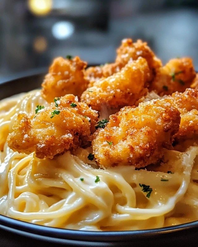 Garlic Butter Chicken Bites with Creamy Parmesan Pasta