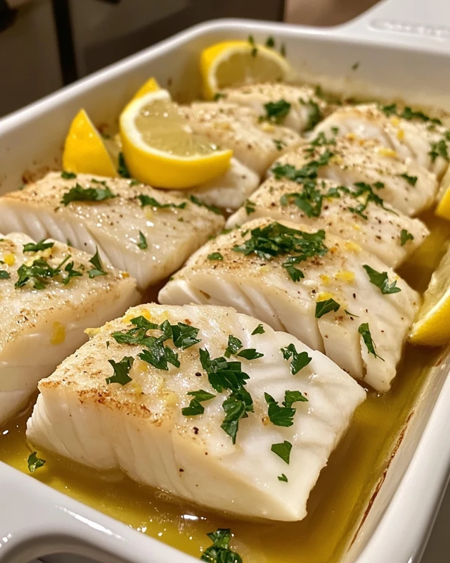 Delicious Baked Halibut with Lemon and Herbs