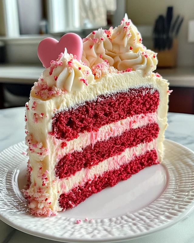 Heart Ribbon Cake