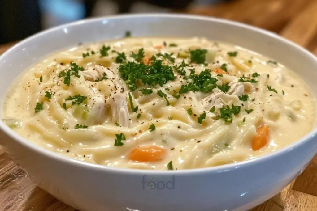 Crockpot Chicken Alfredo Soup