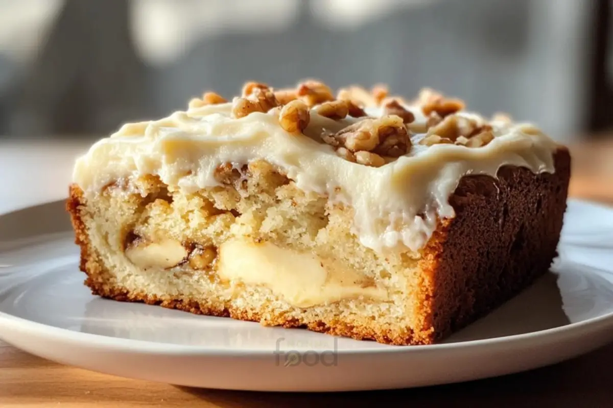 Moist Banana Bread with Walnuts and Cream Cheese Frosting