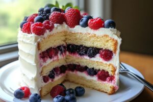 Berry Cake with a Light Vanilla