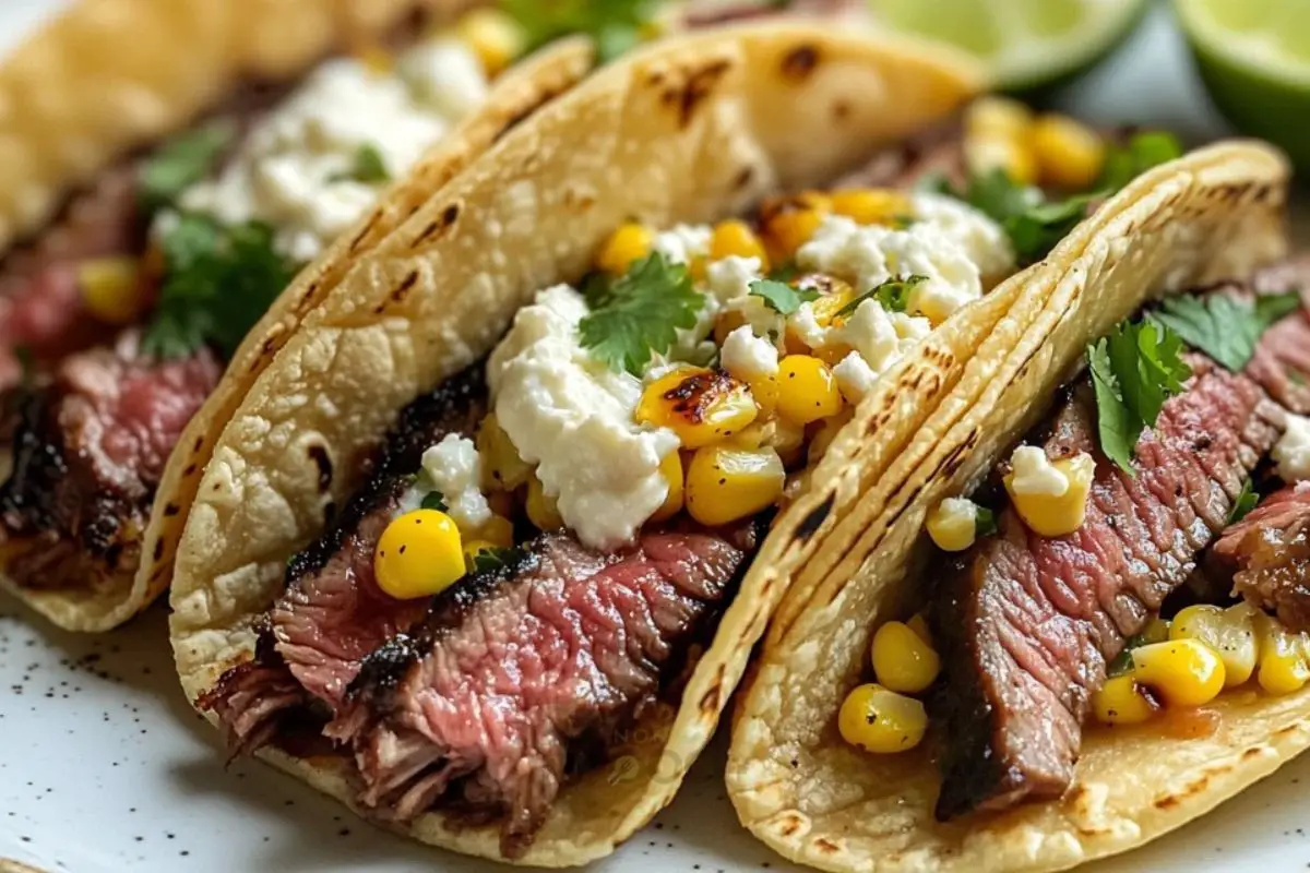 Steak Tacos with Creamy Mexican Street Corn